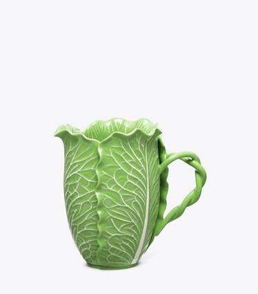Tory Burch designer tabletop & drinkware Lettuce Ware Pitcher in Green front