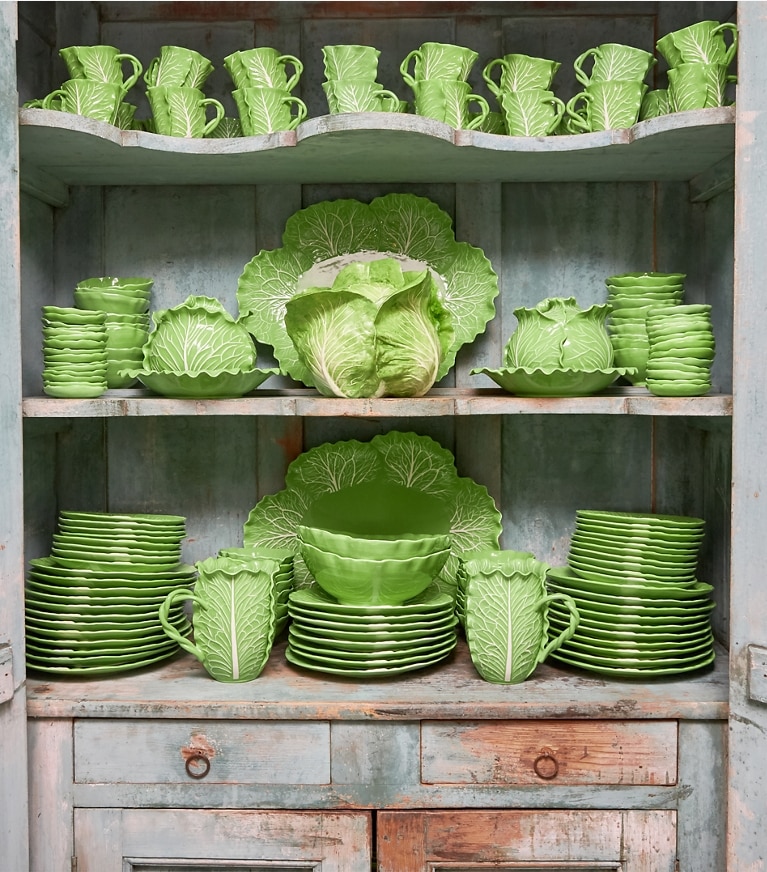 Tory Burch designer tabletop & drinkware Lettuce Ware Serving Bowl in Green front