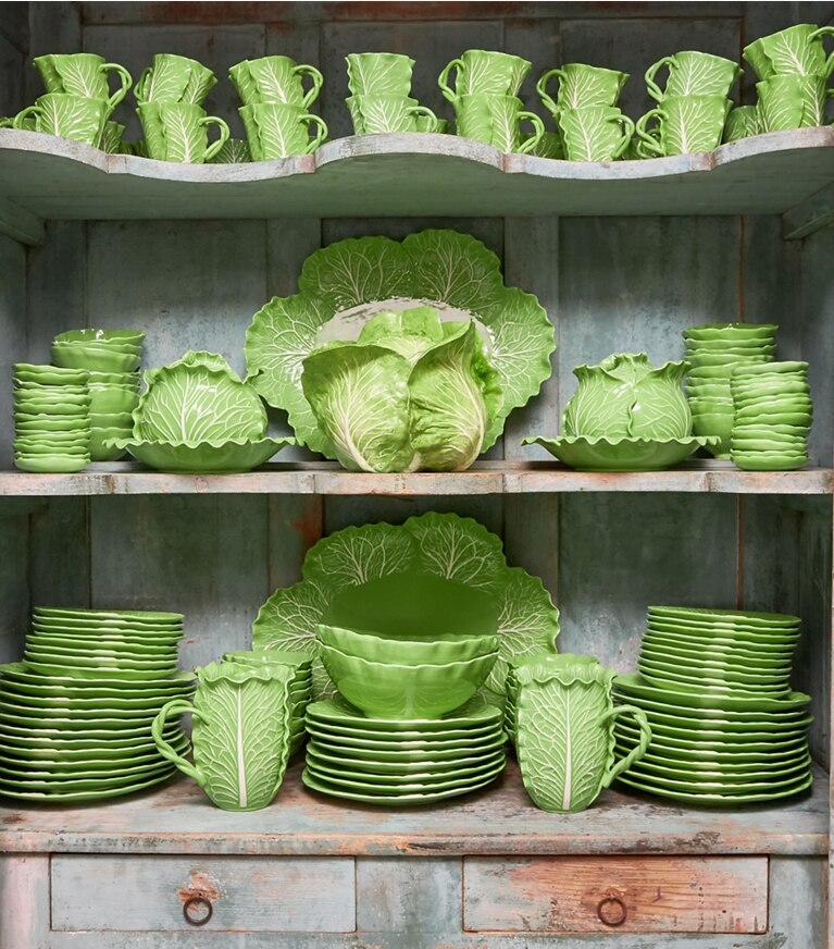Tory Burch designer tabletop & drinkware Lettuce Ware Soup Bowl, Set of 4 in Green front